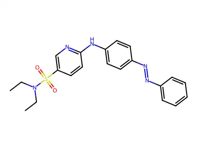 3-Pyridinesulfonamide, N,N-diethyl-6-[[4-(2-phenyldiazenyl)phenyl]amino]- structure