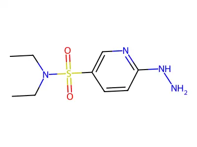 N,N-diethyl-6-hydrazinylpyridine-3-sulfonamide structure