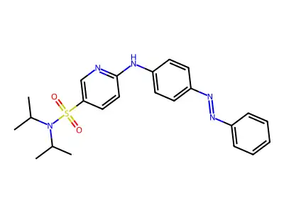 3-Pyridinesulfonamide, N,N-bis(1-methylethyl)-6-[[4-(2-phenyldiazenyl)phenyl]amino]- structure