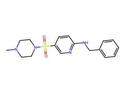 N-benzyl-5-[(4-methylpiperazin-1-yl)sulfonyl]pyridin-2-amine structure