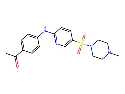 1-[4-[[5-[(4-Methyl-1-piperazinyl)sulfonyl]-2-pyridinyl]amino]phenyl]ethanone structure