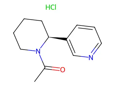Piperidine, 1-acetyl-2-(3-pyridinyl)-, monohydrochloride, (S)- structure