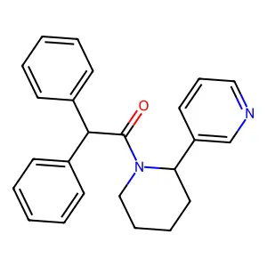 2,2-diphenyl-1-[(2S)-2-pyridin-3-ylpiperidin-1-yl]ethanone structure