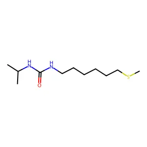 Urea, N-(1-methylethyl)-N'-[6-(methylthio)hexyl]- structure