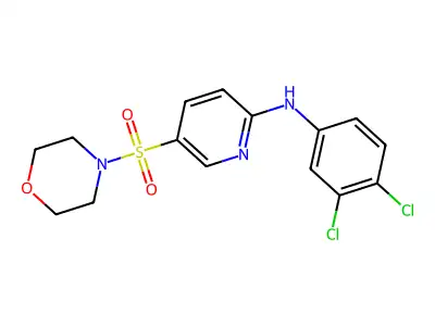 N-(3,4-Dichlorophenyl)-5-(morpholinosulfonyl)pyridin-2-amine structure