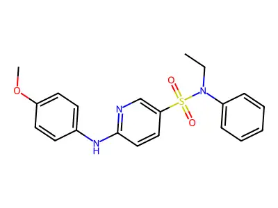 N-Ethyl-6-[(4-methoxyphenyl)amino]-N-phenyl-3-pyridinesulfonamide structure