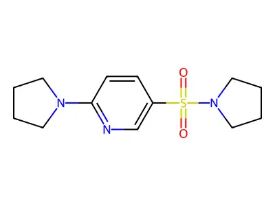 2-Pyrrolidin-1-yl-5-pyrrolidin-1-ylsulfonylpyridine structure