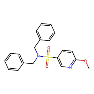 N,N-二苄基-6-甲氧基吡啶-3-磺酰胺 structure