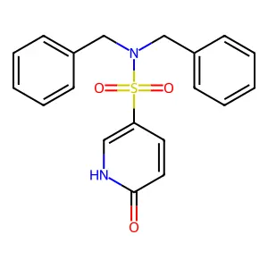 N,N-dibenzyl-6-oxo-1,6-dihydropyridine-3-sulfonamide structure