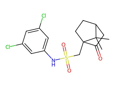 1-((((3,5-DICHLOROPHENYL)AMINO)SULFONYL)METHYL)-7,7-DIMETHYLBICYCLO[2.2.1]HEPTAN-2-ONE structure