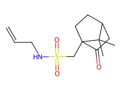 N-allyl(7,7-dimethyl-2-oxobicyclo[2.2.1]hept-1-yl)methanesulfonamide structure