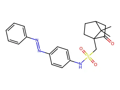 Bicyclo[2.2.1]heptane-1-methanesulfonamide, 7,7-dimethyl-2-oxo-N-[4-(2-phenyldiazenyl)phenyl]- structure