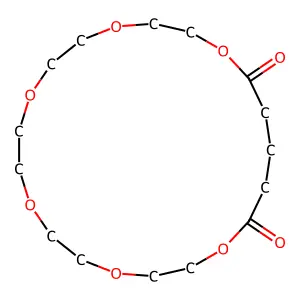 1,4,7,10,13,16-Hexaoxacyclohenicosane-17,21-dione structure