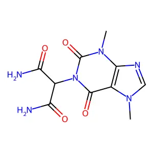 2-(3,7-Dimethyl-2,6-dioxopurin-1-yl)propanediamide structure