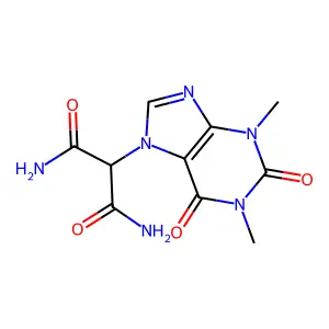 2-(1,3-Dimethyl-2,6-dioxopurin-7-yl)propanediamide structure
