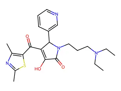 1-(3-(diethylamino)propyl)-4-(2,4-dimethylthiazole-5-carbonyl)-3-hydroxy-5-(pyridin-3-yl)-1H-pyrrol-2(5H)-one structure