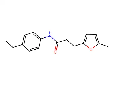 N-(4-ethylphenyl)-3-(5-methylfuran-2-yl)propanamide structure