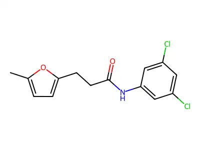 N-(3,5-dichlorophenyl)-3-(5-methylfuran-2-yl)propanamide structure