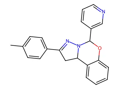 2-(4-Methylphenyl)-5-(pyridin-3-yl)-1,10b-dihydropyrazolo[1,5-c][1,3]benzoxazine structure