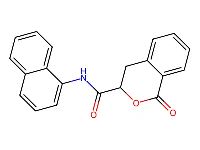 N-(naphthalen-1-yl)-1-oxo-3,4-dihydro-1H-isochromene-3-carboxamide structure
