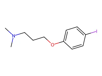 3-(4-iodophenoxy)-N,N-dimethylpropan-1-amine structure