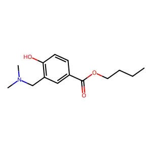 3-((Dimethylamino)methyl)-4-hydroxy butyl ester benzoic acid structure