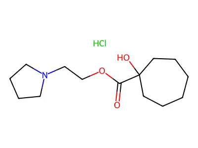 2-(1-Pyrrolidinyl)ethyl 1-hydroxycycloheptanecarboxylate hydrochloride structure