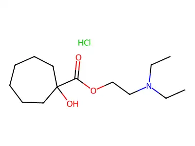 2-(Diethylamino)ethyl 1-hydroxycycloheptanecarboxylate hydrochloride structure