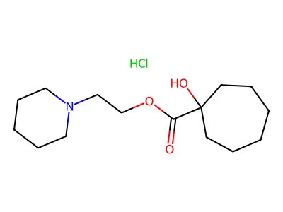 2-(1-Piperidinyl)ethyl 1-hydroxycycloheptanecarboxylate hydrochloride structure