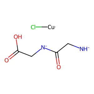 (2-Azanidylacetyl)-(carboxymethyl)azanide;chlorocopper structure