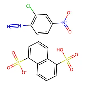 Benzenediazonium, 2-chloro-4-nitro-, 1,5-naphthalenedisulfonate (1:1) structure