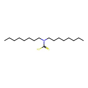 Dioctylcarbamodithioic acid structure