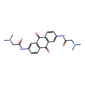 2-(dimethylamino)-N-[6-[[2-(dimethylamino)acetyl]amino]-9,10-dioxoanthracen-2-yl]acetamide structure