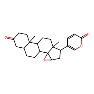 3-Oxo-14,15-epoxybufa-20,22-dienolide structure
