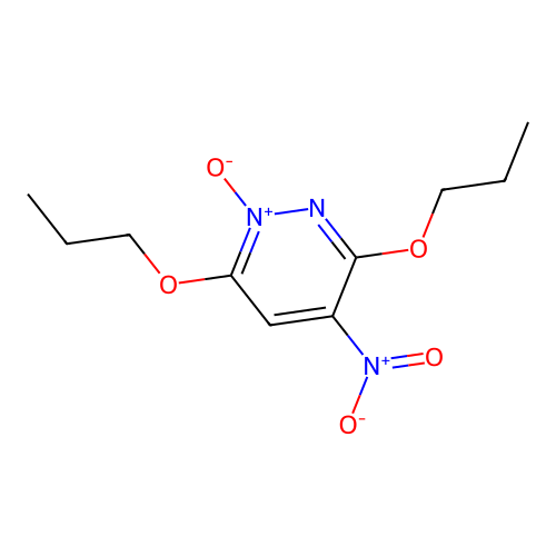 Pyridazine, 3,6-dipropoxy-4-nitro-, 1-oxide structure
