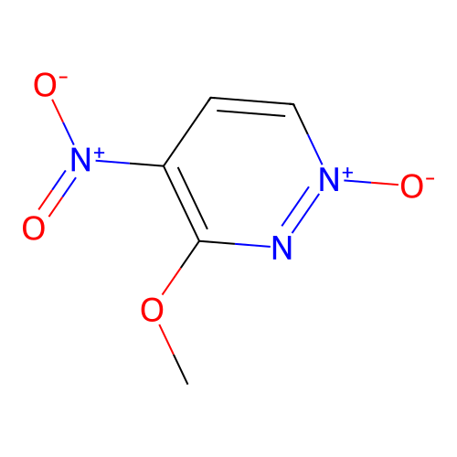 Pyridazine, 3-methoxy-4-nitro-, 1-oxide structure