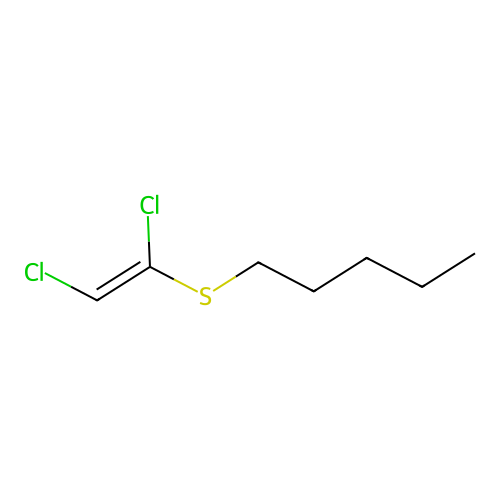 1-[(Z)-1,2-dichloroethenyl]sulfanylpentane structure