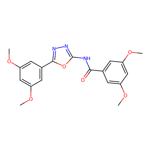 N-(5-(3,5-dimethoxyphenyl)-1,3,4-oxadiazol-2-yl)-3,5-dimethoxybenzamide structure