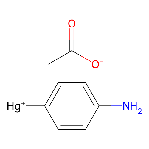 (4-Aminophenyl)mercury(1+) acetate structure