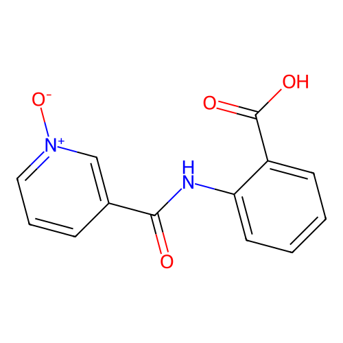 N-(2-Carboxyphenyl)nicotinamide 1-oxide structure