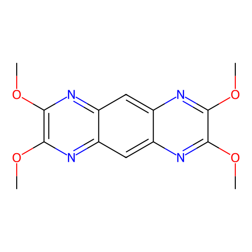 2,3,7,8-Tetramethoxypyrazino[2,3-g]quinoxaline structure