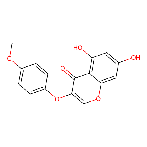 5,7-dihydroxy-3-(4-methoxyphenoxy)-4H-chromen-4-one structure