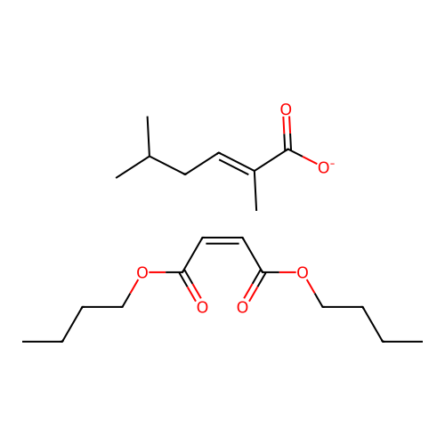 dibutyl (Z)-but-2-enedioate;(E)-2,5-dimethylhex-2-enoate structure