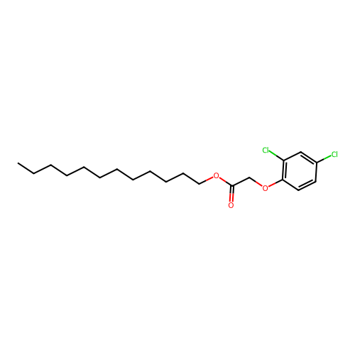 Acetic acid, (2,4-dichlorophenoxy)-, dodecyl ester structure