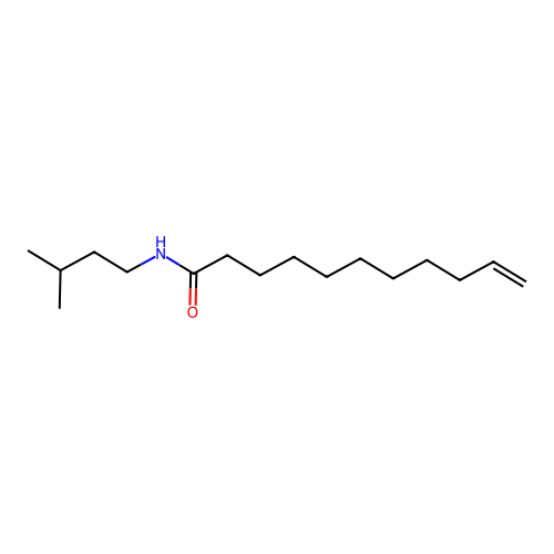 N-(3-methylbutyl)undec-10-enamide structure