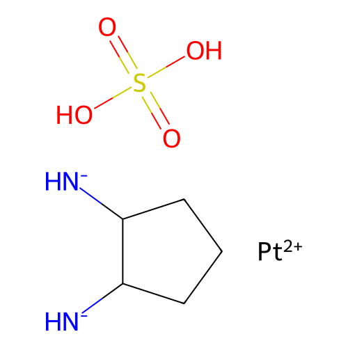 Platinum,2-cyclopentanediamine-N,N')[sulfato(2-)-O,O']-,(SP-4-2) (1R:trans)- structure