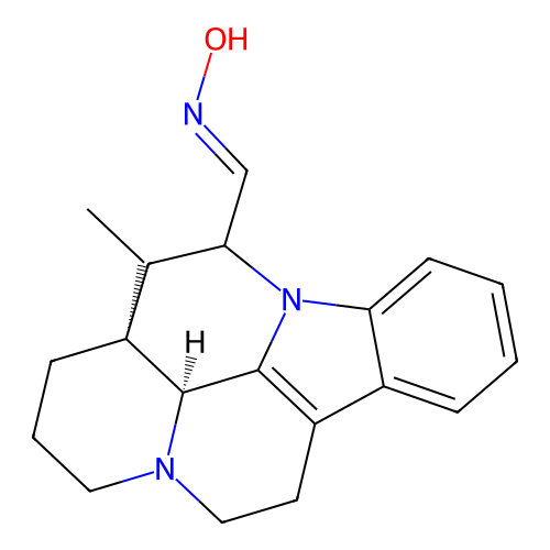 Eburnamenine-14-carboxaldehyde, 14,15-dihydro-, oxime, (3-alpha,16-alpha)- structure