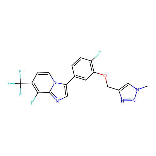 imidazo[1,2-a]pyridine,8-fluoro-3-[4-fluoro-3-[(1-methyl-1h-1,2,3-triazol-4-yl)methoxy]phenyl]-7-(trifluoromethyl)- structure