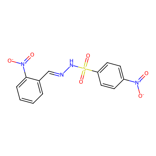 4-(Hydroxy(oxido)amino)-N'-(2-(hydroxy(oxido)amino)benzylidene)benzenesulfonohydrazide structure