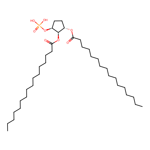1,2-Dipalmitoyl cyclopentanophosphoric acid structure